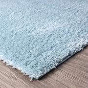 Luxe Weavers Fluffy Shag Blue 8x10 Area Rug Plush Bedroom Carpet