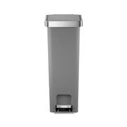 Better Homes & Gardens EKWM6268-40L-GR 10.5 gal Plastic Slim Kitchen Step Trash Can, Gray