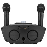 YOUTHINK Home Karaoke Speaker With Two Microphone, Black - Easy to Carry