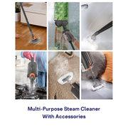 Leemone HelpX Steam Mop, 13-in-1 Multi-Purpose Detachable Handheld Steamer, 17 Accessories, Large Capacity, Adjustable Height, LM-SteamMop
