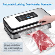 Inkbird INK-VS04 Home Food Vacuum Sealer Machine, Dual Motor Dual Pump, Multiple Sealing Modes for Dry Moist Liquid Foods, LED Countdown Display, Built-in Cutter and Bag Storage, Overheat Protection