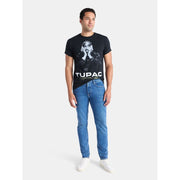 Isaac Morris Ltd Tupac Shakur Graphic Cotton Tee, Black, Crew Neck, Short Sleeve, Relaxed Fit, Sizes S-3XL