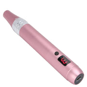 Rongmo Anti-Aging Derma Pen, Professional Micro-Needling Therapy, Pink, 3-Level Adjustable Needles