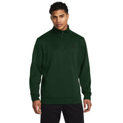 Under Armour Mens Armourfleece 1/4 Zip Fleece Outerwear Jacket, Lightweight Breathable Warmth, Forest Green Black, 3XL, 1373358