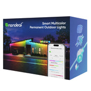 Nanoleaf Smart Matter Outdoor Lights Expansion Pack, 16.6ft Multicolor RGBICW Addressable LED Pucks, Plug-in, Permanent Installation, 16955354212