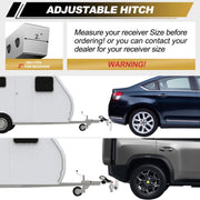 ZGRAO Adjustable Trailer Hitch, 2-Inch Receiver, 8-Inch Drop/Rise, Aluminum, 12,500 Lbs GTW