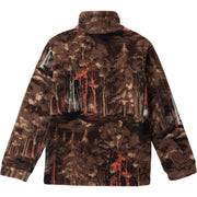 Columbia Boys Zing III Fleece Jacket, Tobacco Deschutrees Print, Medium, Polyester, Full Zipper, Elastic Cuffs, 161826