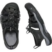 KEEN Newport Leather Hiking Sandals for Men - Black/Steel Grey - 9M