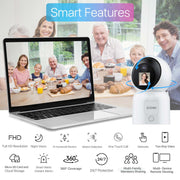 ZOSI 1NC-519M4W-US-A3 5GHz 4MP Two Way WiFi Video Calling Security Camera, White