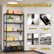 M MZG A3590175AK501 5 Tier Storage Garage Shelves, 1250 lbs, 13.8