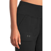 Under Armour Women's Motion Joggers, Black Jet Gray, Medium Tall, 4-Way Stretch Athletic Track Pants, 1375077-001