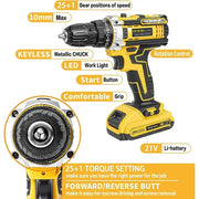 JOU 21V 119PCS Power Tool Combo Kit