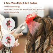 RACCOMB 5-in-1 Hair Multi-Styler Set with Negative Ion Technology, High-Speed Brushless Motor, Blow Dryer, Rotating Curling Irons, Hair Dryer Brush, Round Brush, Gold, SM-5319