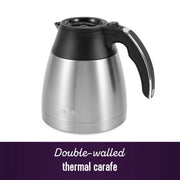Mr. Coffee 10-Cup Programmable Coffee Maker with Optimal Brew Technology, Stainless Steel Thermal Carafe, Strong Brew Selector, Brew Later Feature, 2150023