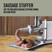Mossy Oak 33-2001-MO #12 Electric Meat Grinder & Sausage Stuffer with 2 Stainless Steel Grinding Plates, 700 Watts