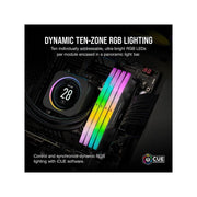 Corsair Vengeance RGB DDR5 64GB (2 x 32GB) 6000MHz CL30 Dual Channel Desktop Memory, Black, 288-Pin, CMH64GX5M2N6000C30