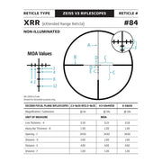 Zeiss V3 4.5-14x44mm Rifle Scope with Ballistic Stop, Second Focal Plane, XRR Reticle, Black, 30mm Tube, 522732-9884-070