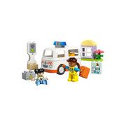 LEGO DUPLO Town Ambulance and Driver Building Toy, Emergency Rescue Playset, Multi-Color, 19 Pieces, Ages 2+ 10447