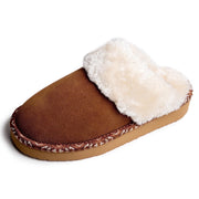Minnetonka Cerise Women's Suede Slide Slippers with Hard Sole, Tan, Size 9, 40932