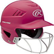 Rawlings WALRCFHMSBFG-OPK Pink Fastpitch Softball Helmet with Face Guard