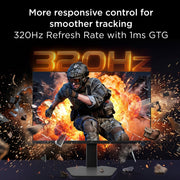 TCL 27P2A Pro 27in QHD Mini-LED Gaming Monitor, 320Hz Refresh Rate, HDR800 Brightness, 1ms GTG Response, AMD FreeSync Premium, Adjustable Stand, VESA Mount Compatible