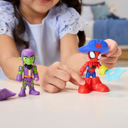 Hasbro Spidey and His Amazing Friends Water-Webs Webs Ahoy Bubble Pirate Ship Playset with 3-Inch Action Figures, Extending Hull, Wave-Simulating Wheels, Bubble Maker, 17 to 21 in