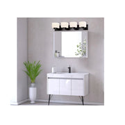 Design House 588426 Dove Creek 32 in. W 4-Light Matte Black Vanity Light