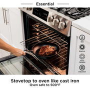 Ninja C19010 NeverStick Essential 10-Piece Non-Stick Aluminum Cookware Set, Black