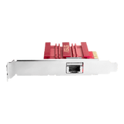 ASUS XG-C100C 10G Network Adapter PCI-E x4 Card with Single RJ-45 Port Built-In QoS Red Grey