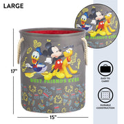Idea Nuova Star Wars The Mandalorian Grogu Yoda Kids Fabric Round Nestable Storage Bin Set, 3-Piece, Polyester Canvas with Rope Handles, WK330520