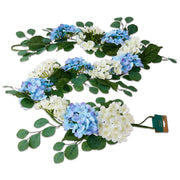 Way To Celebrate Hydrangea Garland, Blue and Cream, 6 ft, Artificial Easter Decoration
