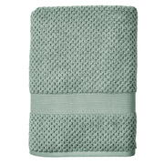 Better Homes & Gardens Signature Soft Cotton Popcorn Textured Bath Towel, Arctic White and Green River