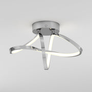 Artika Loop Flush Mount Ceiling Light, 3 CCT Selectable White, Integrated LED, Dimmable, 1200 Lumens, Modern Infinity-Loop Design, Chrome Finish