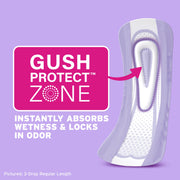 Poise Ultra Thin Incontinence Pads for Women, Light Absorbency, Regular Length, Fragrance-Free, Hypoallergenic, 48 Count