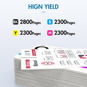 Colorich CF400X Toner Cartridge 4-Pack, High Yield Black Cyan Yellow Magenta for HP Color LaserJet Pro MFP