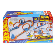Mattel Hot Wheels Track Creator Triple Loop Pack, 24-Piece Speed Snap Track Set with 1:64 Scale Die-Cast Car, Multicolor