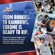 Topps 2026 Chrome Baseball Mega Box, 42 Cards, Exclusive X-Fractor Parallels, Rare Gold Logoman Inserts, MLB Trading Cards, FGC006630