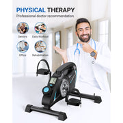MERACH MR-S04 Under Desk Bike Pedal Exerciser Indoor Silent Elliptical Machine for Legs and Arms Mini Foot