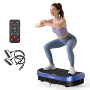 HTM Vibration Plate Exercise Machine, 120 Speed Levels, 9 Program Modes, LCD Display, 400 lb Capacity, Blue, AVP2202BU
