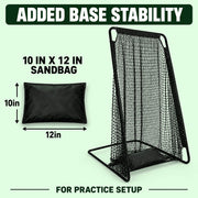 Kapler Football Kicking Practice Net, Portable Quarterback Target Cage, Fiberglass Frame, Black, 81x41 Inch Opening