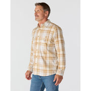 Carhartt Men's Rugged Flex Relaxed Fit Lightweight Long-Sleeve Plaid Shirt, Oat Milk, Medium, 107014