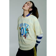 MGA Entertainment Bratz Stylin Sasha Fashion Doll with Customizable Graphic Tee, Brown Eyes, Long Wavy Hair, Accessories, Adult XL Shirt