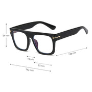 XINGNIAN Thick Square Blue Reading Glasses, Anti-Blue Light Polycarbonate Lenses, Plastic Frame, +4.25 Magnification