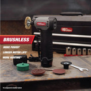 Hyper Tough 80070 Max Brushless 12V 1/4-inch Cordless Die Grinder with 1.5AH Lithium-Ion Battery and Charger