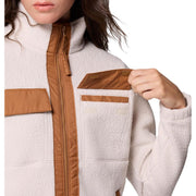 Columbia Womens Juniper Peak Full Zip Fleece Jacket, Sustainable Recycled Polyester, Dark Stone Camel Brown, Medium, 2131481
