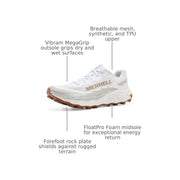 Merrell Women's Agility Peak 6 Trail Running Shoes, White/Gum, 8.5 Medium