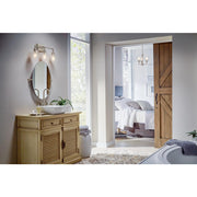 Kichler 45592AP Niles 3-Light Vanity Light with Clear Seeded Glass, Antique Pewter