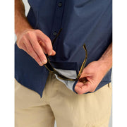 HUK Next Level Men's Long Sleeve Fishing Button-Down Shirt, UPF 50+ Sun Protection, 4-Way Stretch, Moisture-Wicking, Naval Academy, Large, H1500215