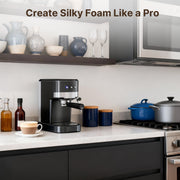 NICWIN Espresso Machine 15 Bar, Professional Espresso Maker with 70C Steam Wand, Auto Milk Frother, 1.2L Removable Water Tank, Black Matte Finish, CM-8502D