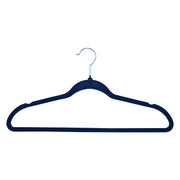 Merrick Velvet Clothes Hangers, Non-Slip Velvet Texture, Navy Blue, 50 Count, Triangular Design, 360-Degree Swivel Hooks, Velvet-AZ